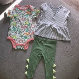 NWOT Cat & Jack 3 piece outfit 6-9 month old.